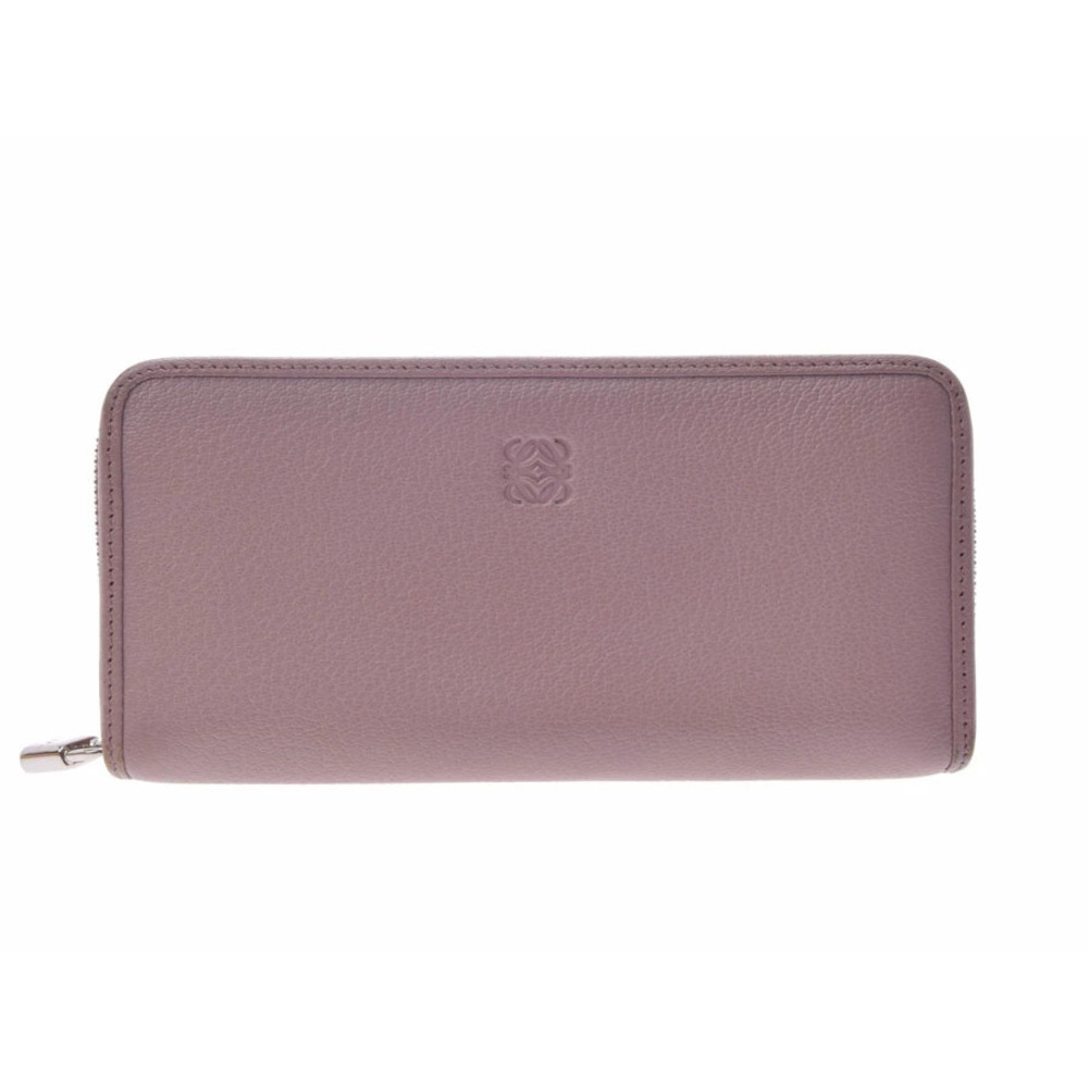 Loewe round zip long wallet leather